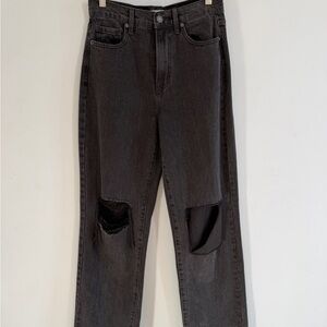 Hidden Los Angeles Logan Dad Jeans Black Distressed Size 26 NWT
